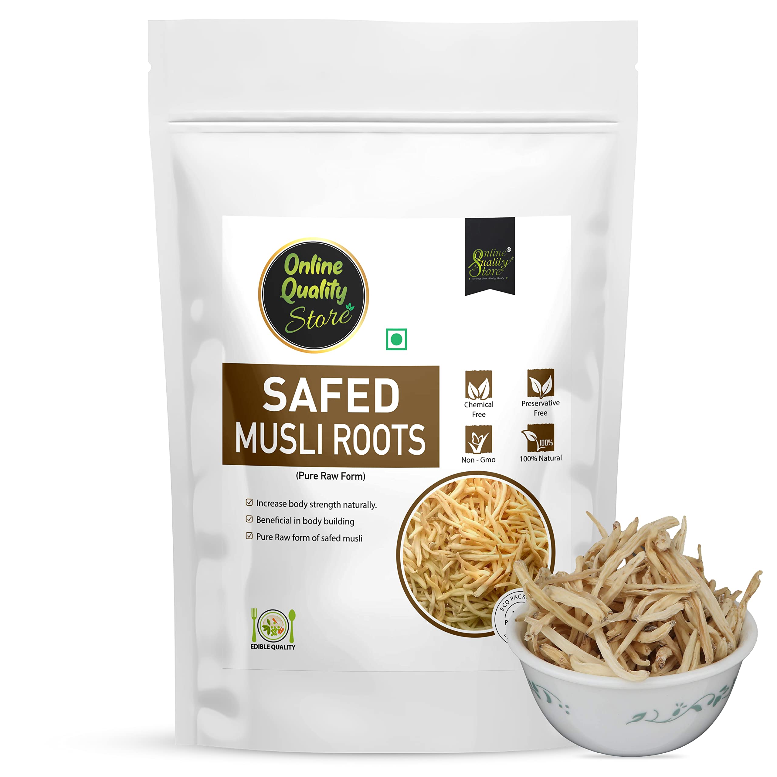 Online Quality Store Safed Musli Roots-100g|Natural White Musli|Swet Musli |Chlorophytum Borivilianum (100 g) (B09QNTGM8Y) Amazon Price History, Amazon Price Tracker