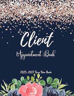 2025-2027 Client Appointment Book: 3 Years Weekly for Salons, Hairdressers, Spa and Nail, Daily by 15 Minute Increment with tabs