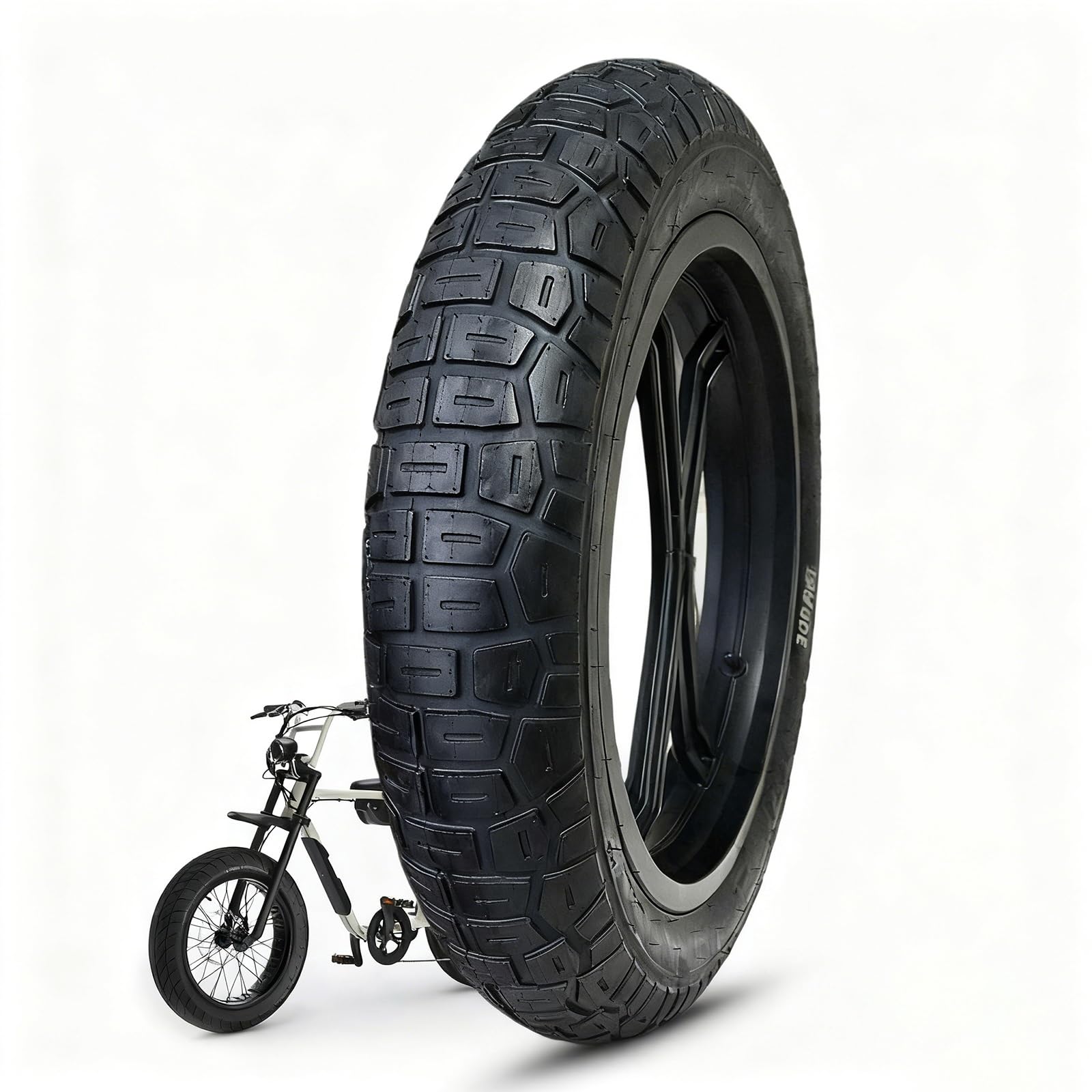 20x4.0 Pneumatico for Fat Bike, Resistente Alle Forature con Battistrada Rinforzato, for Bici Elettriche e Mountain Bike, Pneumatico Neve Tutto Terreno, Pneumatico Bicicletta(A: TIRE)
