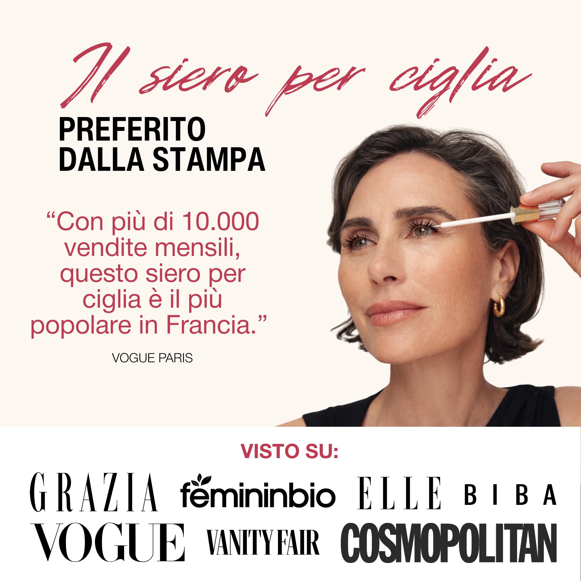 ROSEGOLD ROSELASH Siero Ciglia Eyelash Serum Lash Serum per Ciglia Più Lunghe Folte e Spesse - 99% Naturale - Made in France - Senza Ormoni Senza Profumo Vegan Cruelty Free