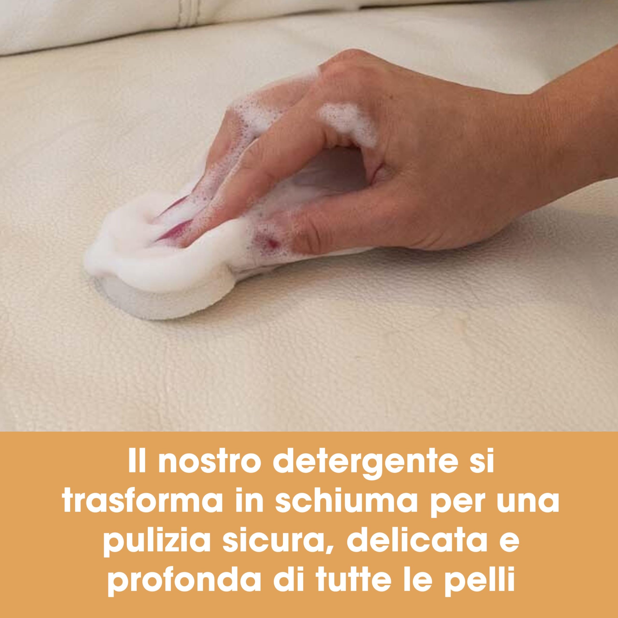 Kit per la pulizia premium per sedili auto - Kit per la cura degli interni in pelle - 250ml Detergente per la pelle e Balsamo per la pelle - Kit completo per tutti i tipi di pelle e vinile