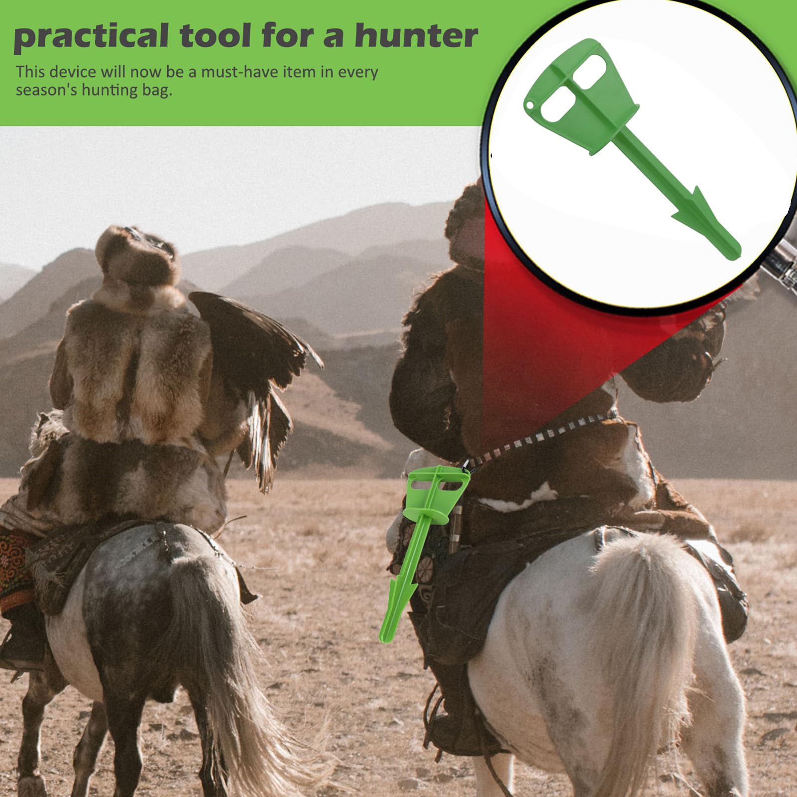 Septpenta Strumento per L'Estrazione, Strumento per la Preparazione della Selvaggina Grossa, Strumenti per la Preparazione del Campo, Strumenti Preparazione Campo, Accessori Caccia Facil(Verde)
