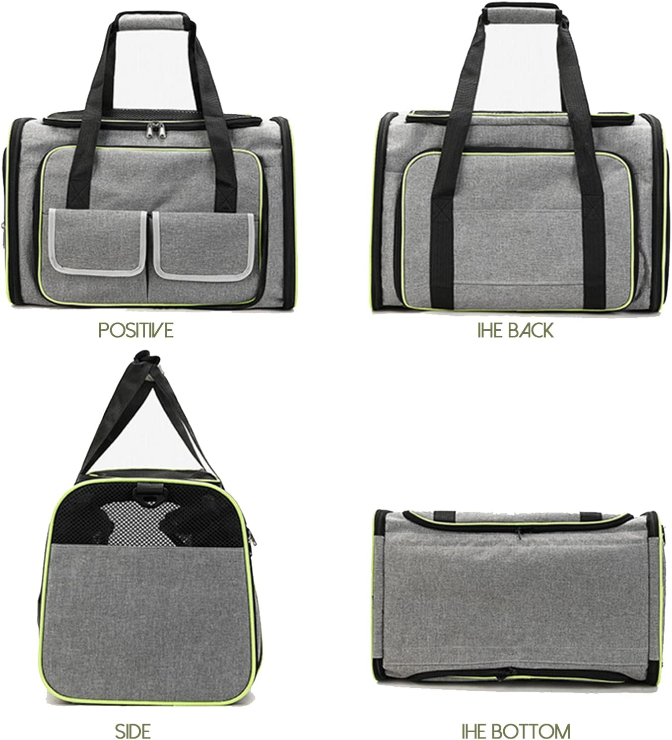 Cat Dog Carrier Expandable Pet Carrier Airline Approved,Travel Dog Carriers for Small Dogs Cat,Soft-Sided Collapsible Pet Travel Carrier with Removable Mat Breathable Mesh