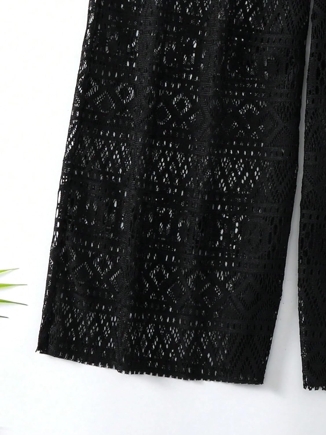 Summer Beach Women's Patterned Shawl Collar Cover Up Pants cover ups for swimwear