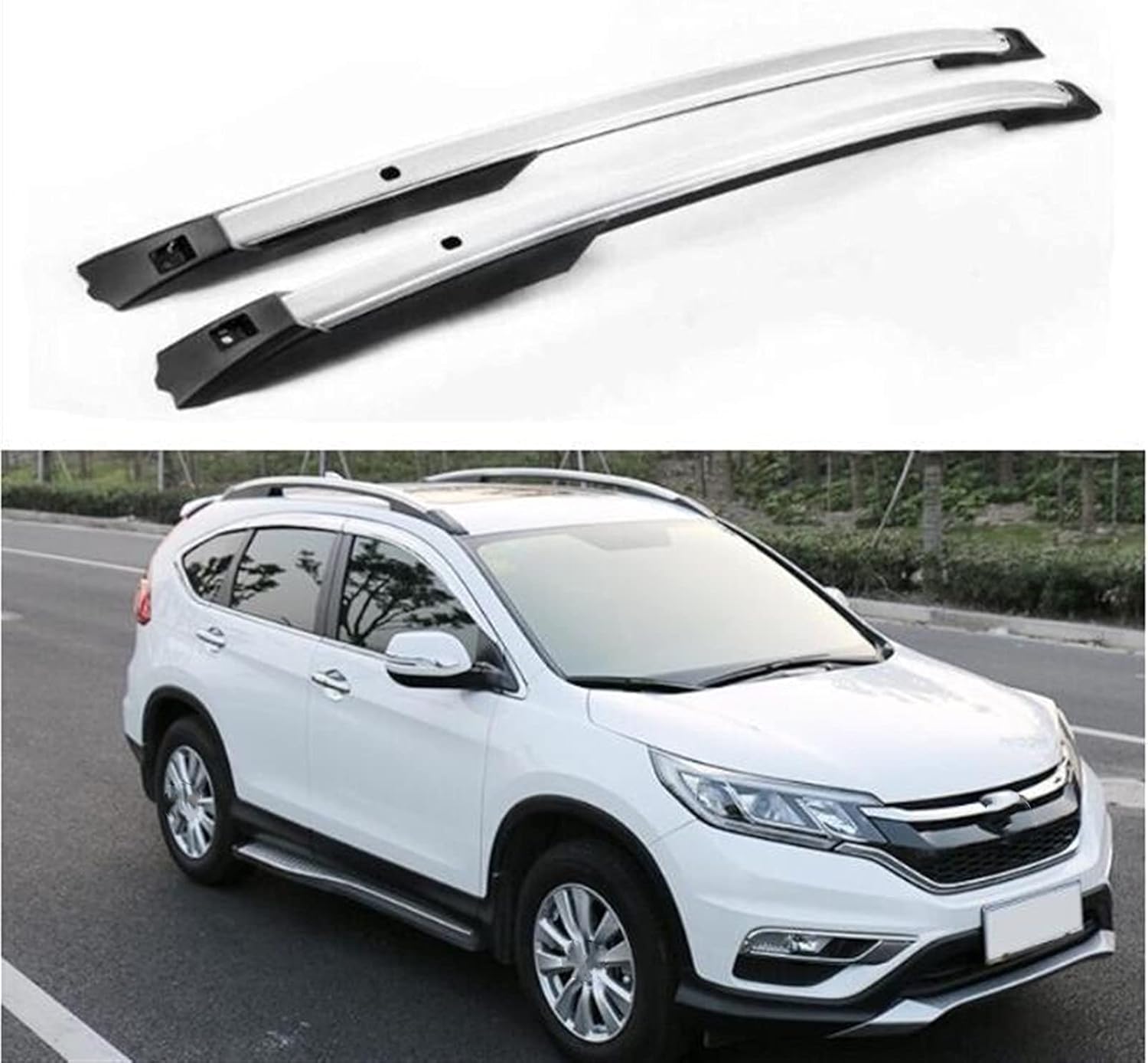 Lyfcania 車の屋根ラックレールバー荷物キャリアバートップラック用ホンダcrv Cr