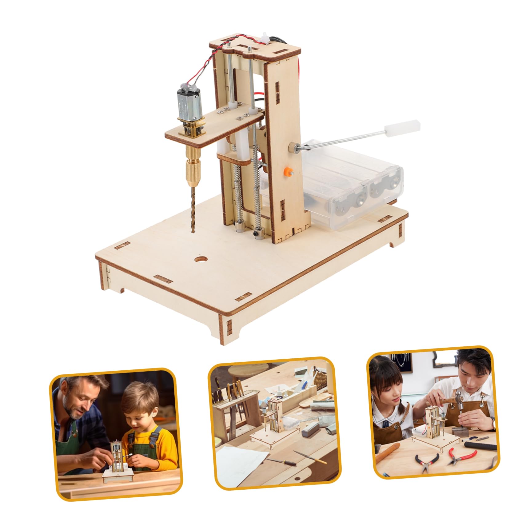 ERINGOGO Kit De Mini Taladro De Columna Para Madera Mini Taladro De Mesa Pequeño Para Manualidades Para Proyectos De Bricolaje Casa