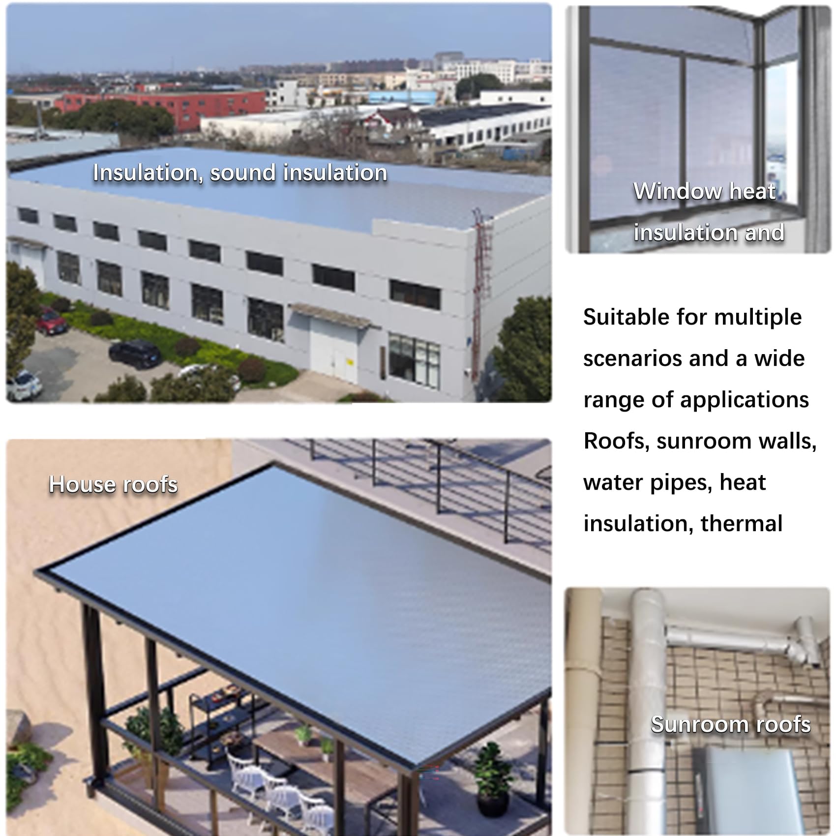 Espuma Acústica NBR Autoadhesiva Rollo Lámina Aluminio Celda Cerrada Reducción Ruido Superior Blindaje Térmico Techos Paredes Autocaravanas (T:5mm, 1 * 10m)
