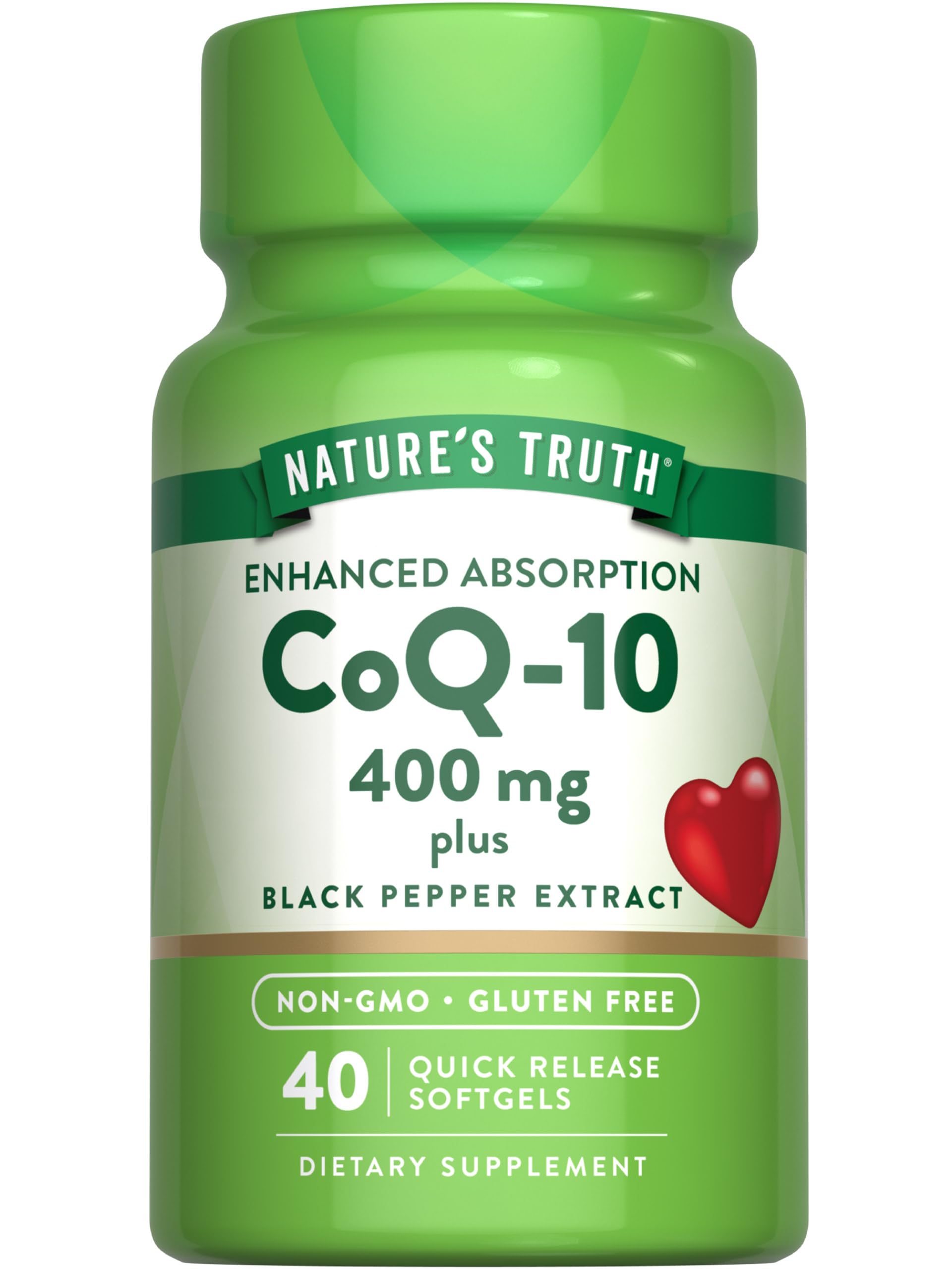 Nature's Truth CoQ10 400mg | Softgels | Maximum Strength | High Absorption