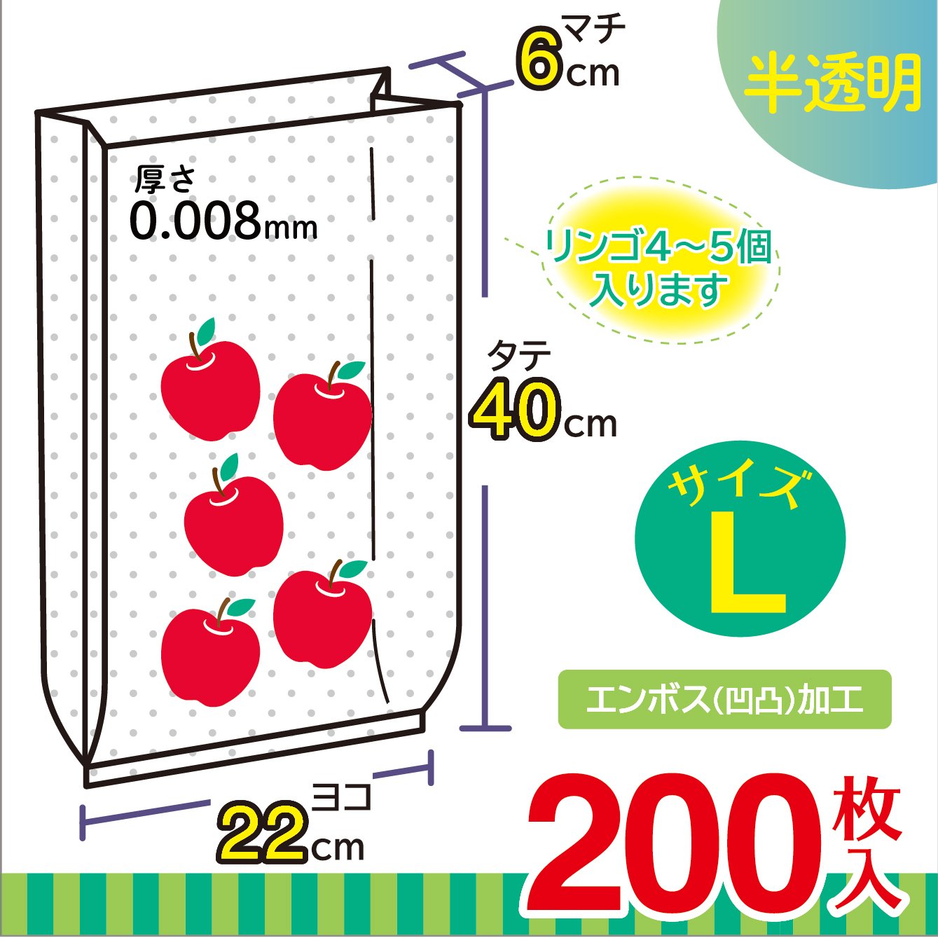 Amazon.co.jp: [日本技研工業] 箱入りポリ袋 保存袋 Lサイズ 200枚入り 