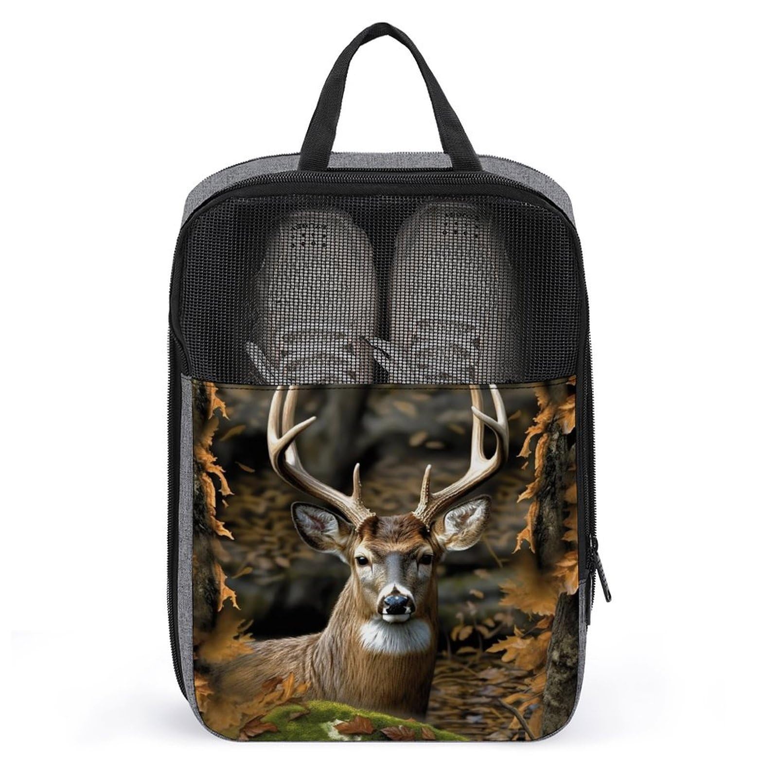 Bolsa de almacenamiento de zapatos con asa y diseño de camuflaje 7