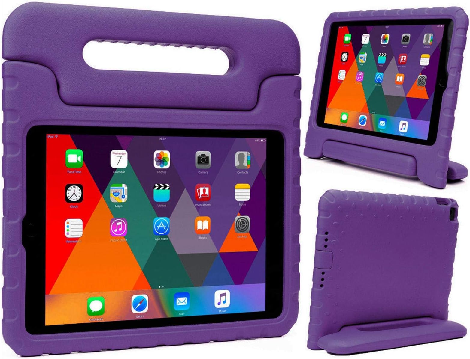 NTECH - Kids Safety Shockproof Handle Friendly Thick Foam Stand Protective Stand Case Cover for Apple iPad Air/Air 5 Green [ NT-742]