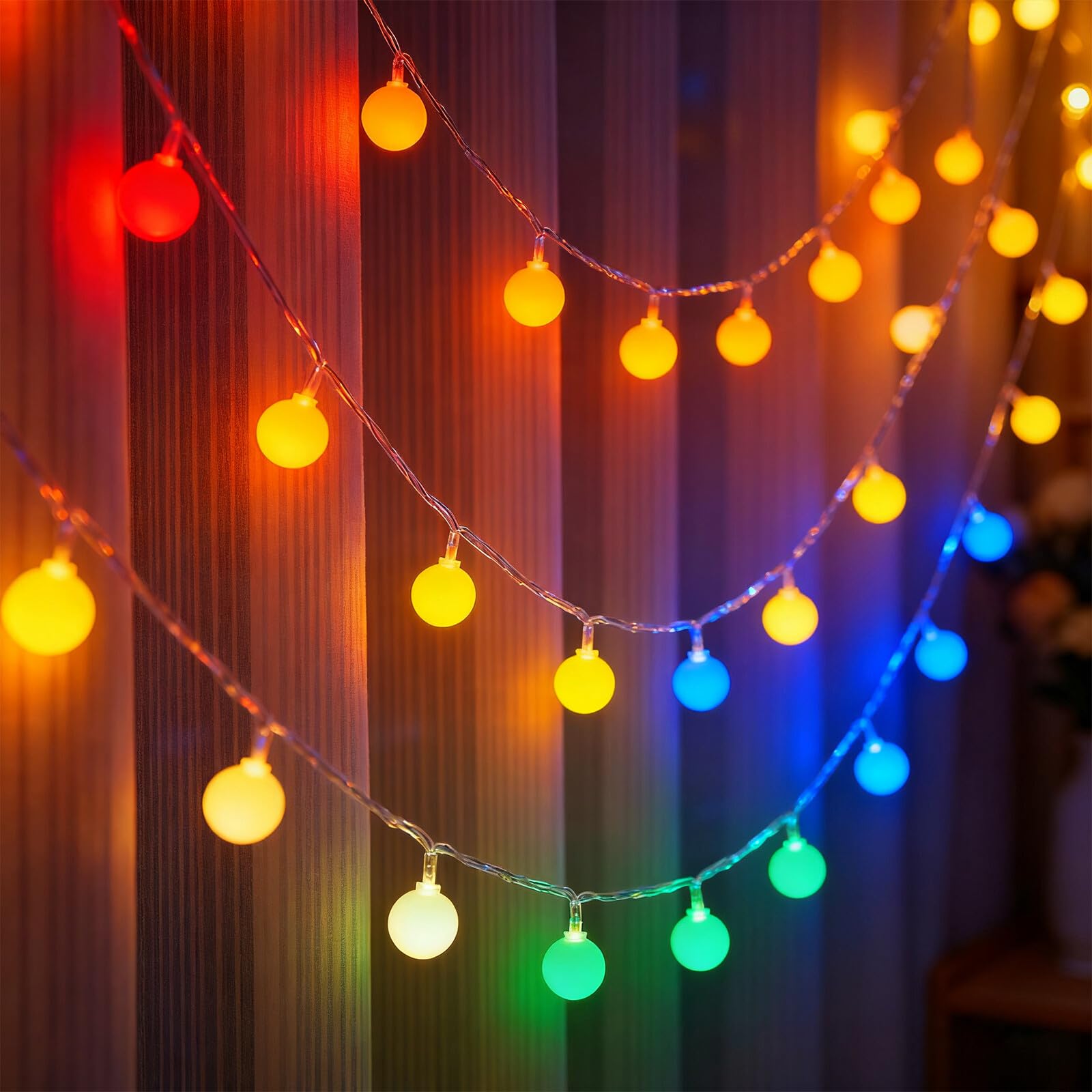 Wisada Globe LED String Lights [RGB], USB Powered, 10m/80LEDs Dreamy Globe Christmas Decoration Holiday Lights
