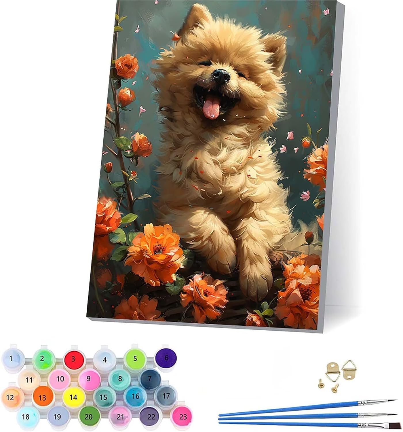 Kit Peinture Par Numéros Adulte Fleur 40x50cm - Peinture Numéro Créative Sans Cadre