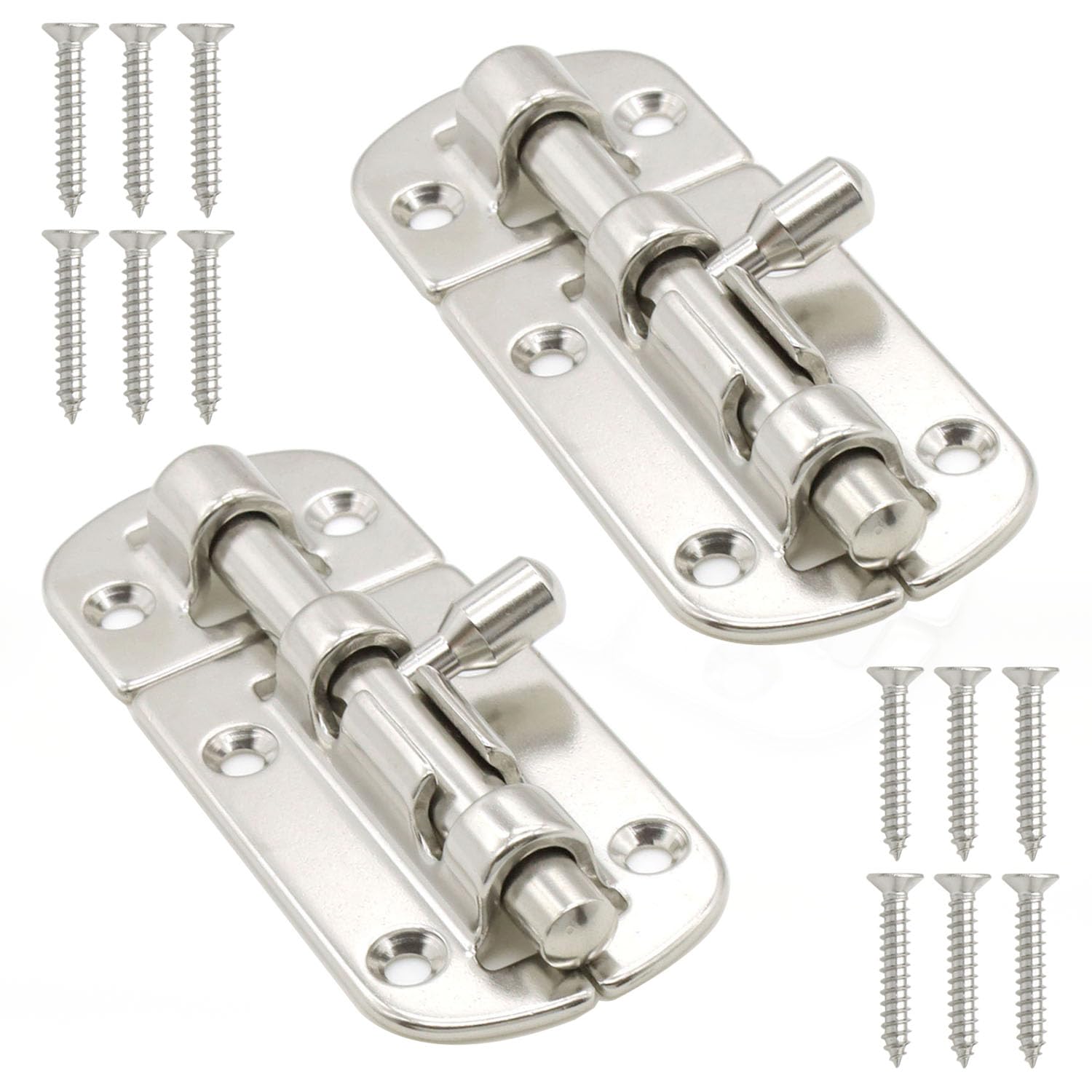 Marine 316 Stainless Steel Heavy Duty Slide Barrel Bolt Locker Latch 4-1/3" 1