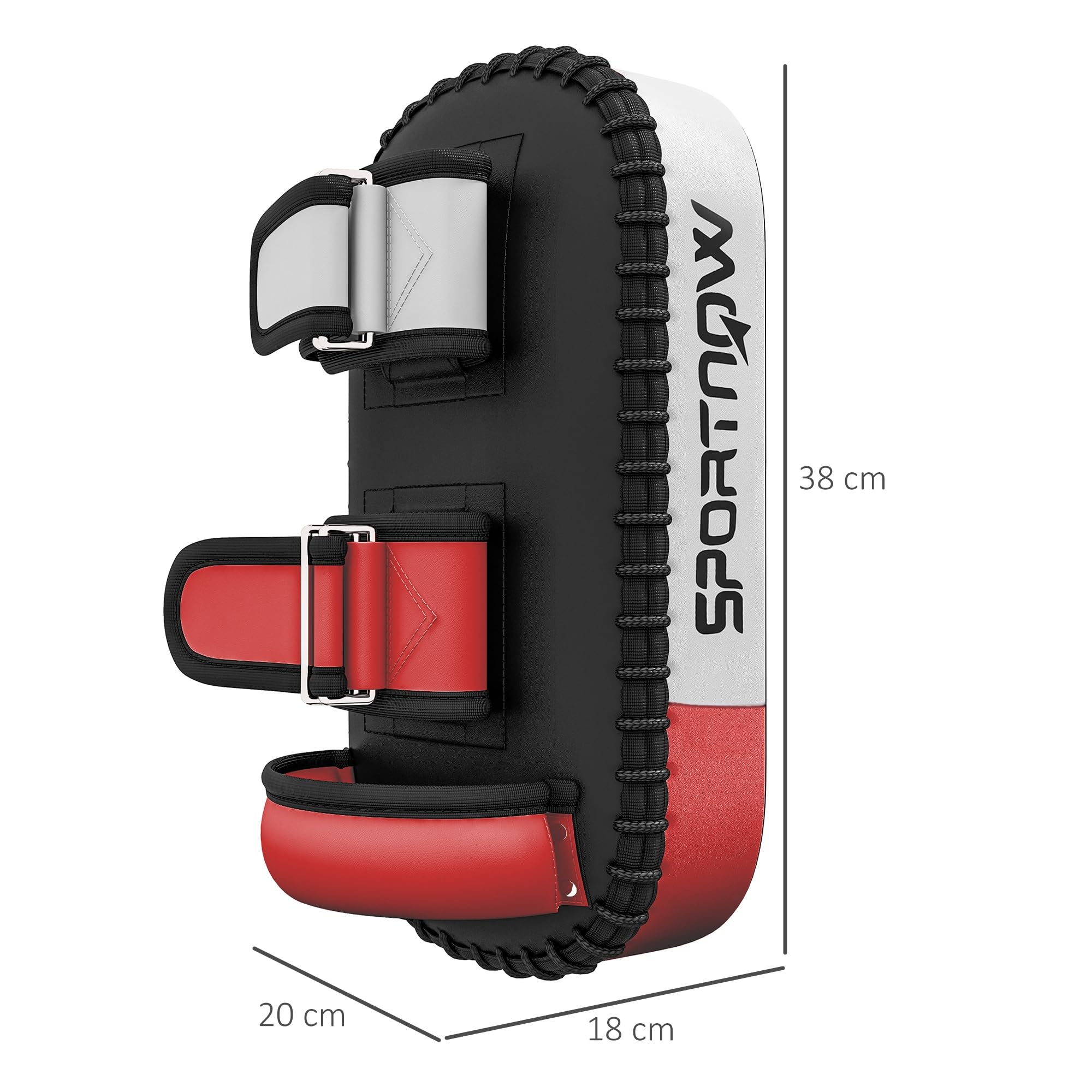 SPORTNOW Bouclier de Frappe Coussin PAO de Boxe Muay Thai Karaté Taekwondo Kickboxing Home Training Protection - Noir