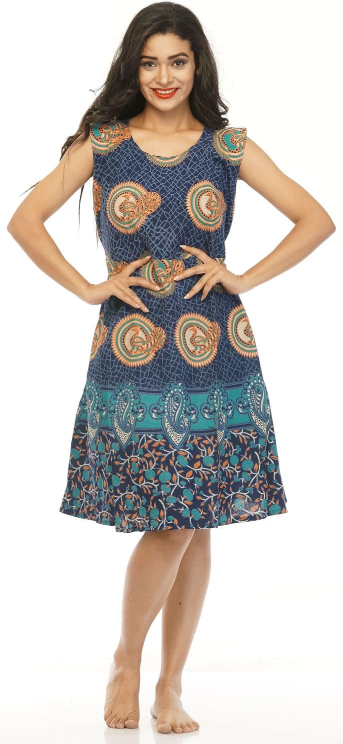 Amazon Com Creativegifts Traditional Full Length Jaipuri Maxi Dress Color 372 Kitchen Dining