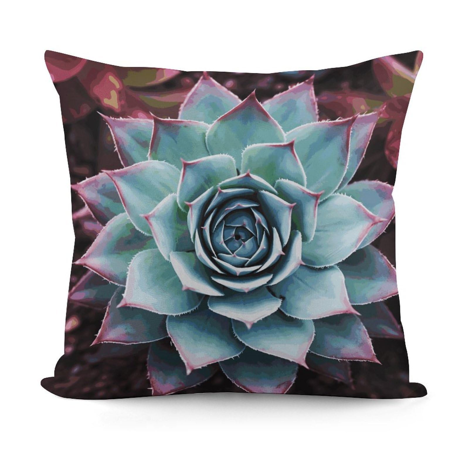 Adfgyerh Style Succulent Plant Decorative Pillow Covers, Throw Pillow Covers Soft For All Seasons, Pillowcases For Couch Living Room Sofa Bedroom 18X18 Inch