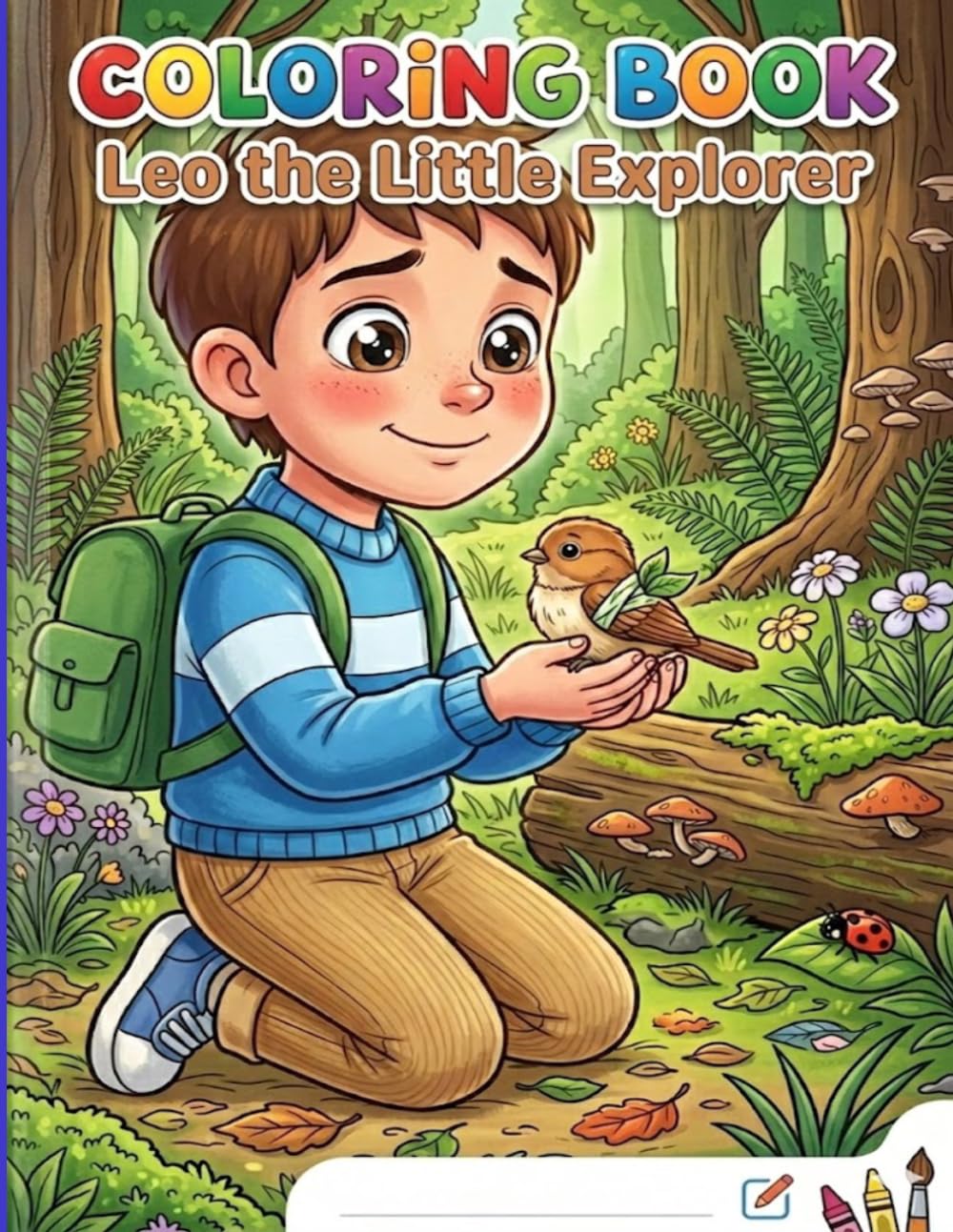 Leo the little explorer: A Fun Coloring Book for Kids