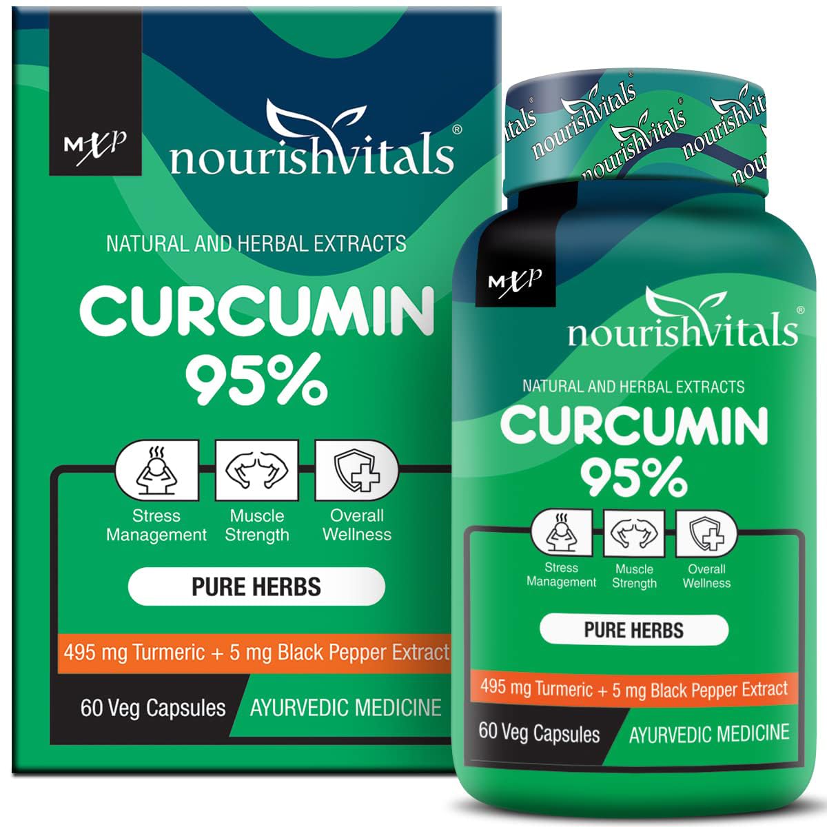 Curcumin 95% Curcuminoids, 500 mg Turmeric with Piperine Extract Supplement, 60 Veg Capsules-picture-25