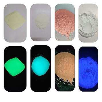 Radium Glow Paint Powders 4 Colours(Green,Blue,Orange,Voilet) Each 25gm(Total 100gm)