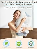 Vista 9 de Almohada cervical para el cuello para aliviar el dolor, almohada ergonómica de espuma viscoelástica para dormir de lado con contorno, almohada