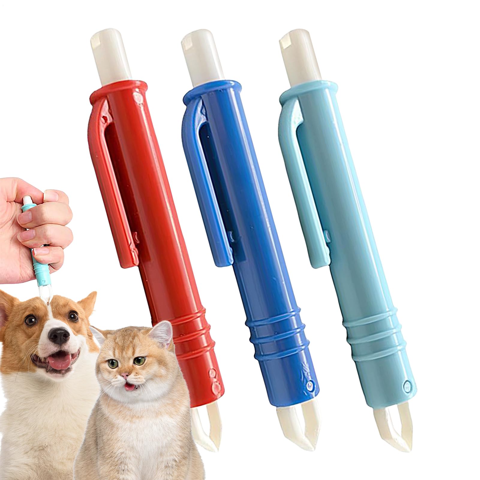 Outil d'Extraction de Tiques, 3 Pièces Pince à Tiques pour Poils de Chien, Accessoires Multifonctions pour Soins Animaliers, Outil de Nettoyage Rapide Portable pour Extérieur Voyage Camping