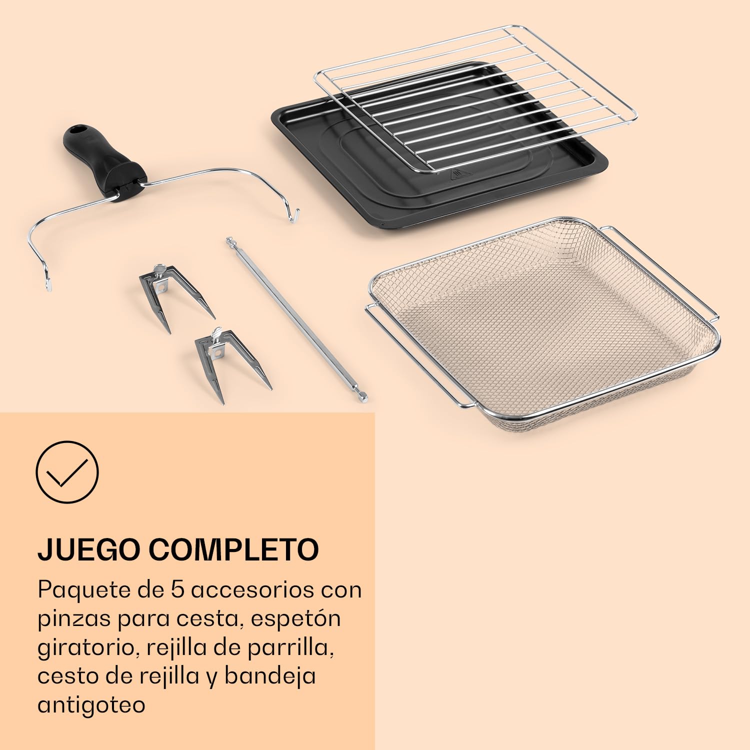Klarstein AeroVital Cube Chef - Freidora de Aire, Airfryer 1700 W, Pantalla Tactil, 16 Programas, 50-220 C, 14 L, Inicio Diferido aprox. 10 h, Tecnologia DuoHeating, Acero Inoxidable, Plata