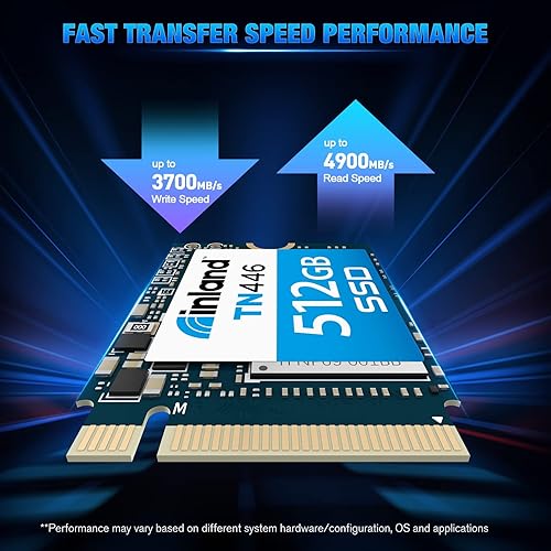 Miniatura 2 de INLAND 2230 SSD interno 512GB de alto rendimiento Gen4x4 M.2 2230 1.181 in Unidad interna de estado sólido PCIe 4.0, hasta 4,900 MBs, TN446