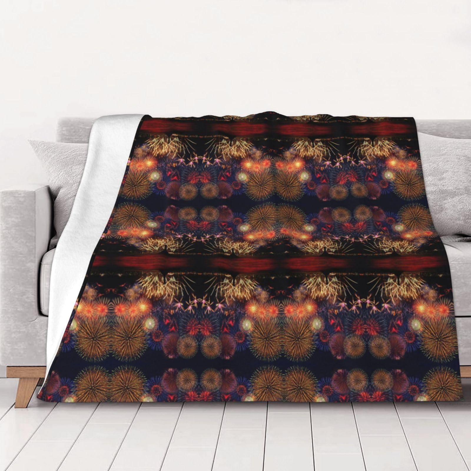Couverture polaire feux d'artifice super douce plaid luxe canapé