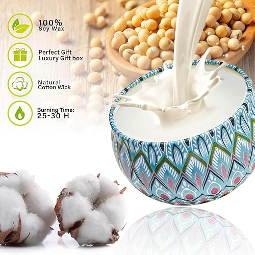 Miniatura 4 de Juego de velas perfumadas de regalo, paquete de 12 velas de aromaterapia para mujeres, velas aromáticas para el hogar, 300 horas de larga duración,