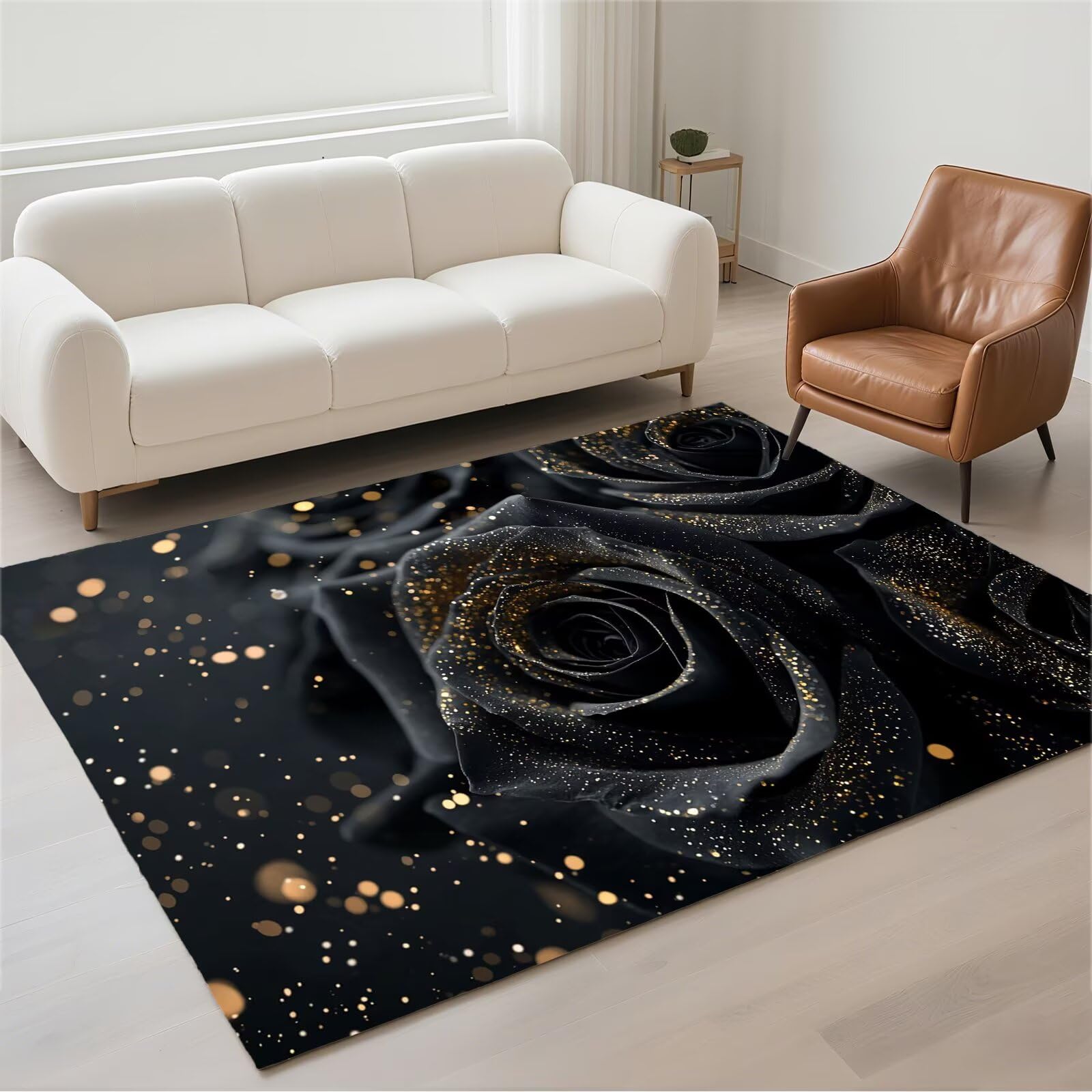 Tapis salon antidérapant 160x230cm doux avec sa texture pile bouclée