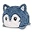 TeeTurtle - The Original Reversible Wolf Plushie - Fuzzy Gray - Cute Sensory Fidget Stuffed Animals That Show Your Mood 4 inch