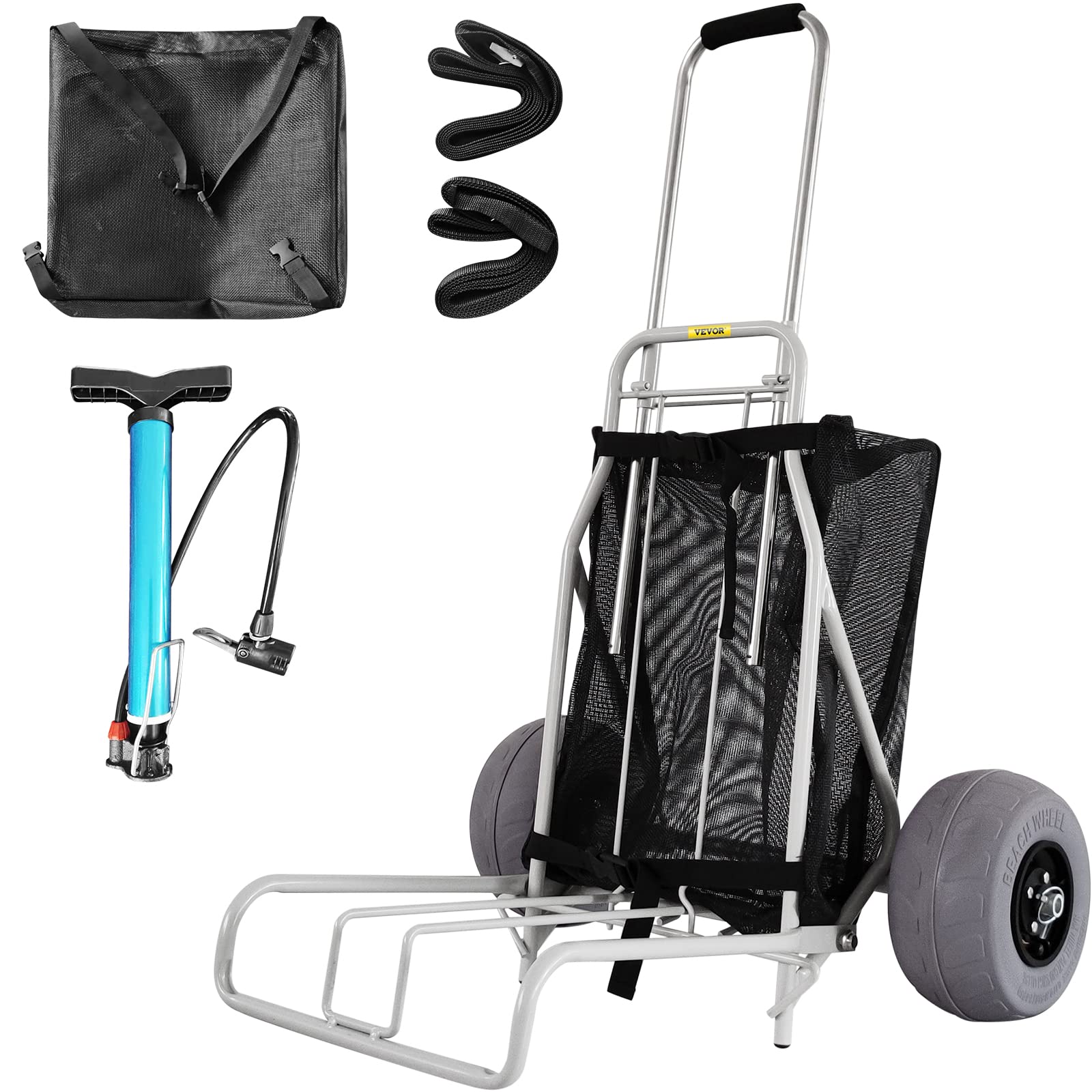 Buy VEVOR Beach Carts for The Sand, w/ 10" PVC Balloon Wheels, 14" x 14