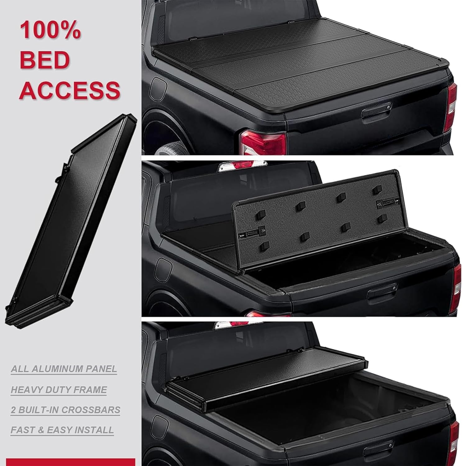 CAPSER Ram 1500 5.7FT Hard Tri-Fold Tonneau Cover Fits 2009-2026 Dodge Ram1500 (Classic & New)/2003-2025 Ram 2500 3500 Fleetside 67.4Inch Truck Bed