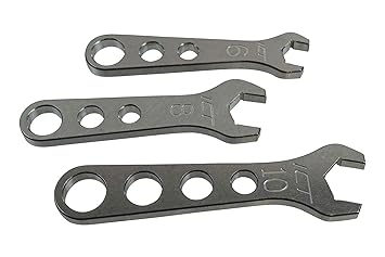 3pc Billet Aluminum Wrench Set 6 8 10 an Fitting Wrenches, 551470
