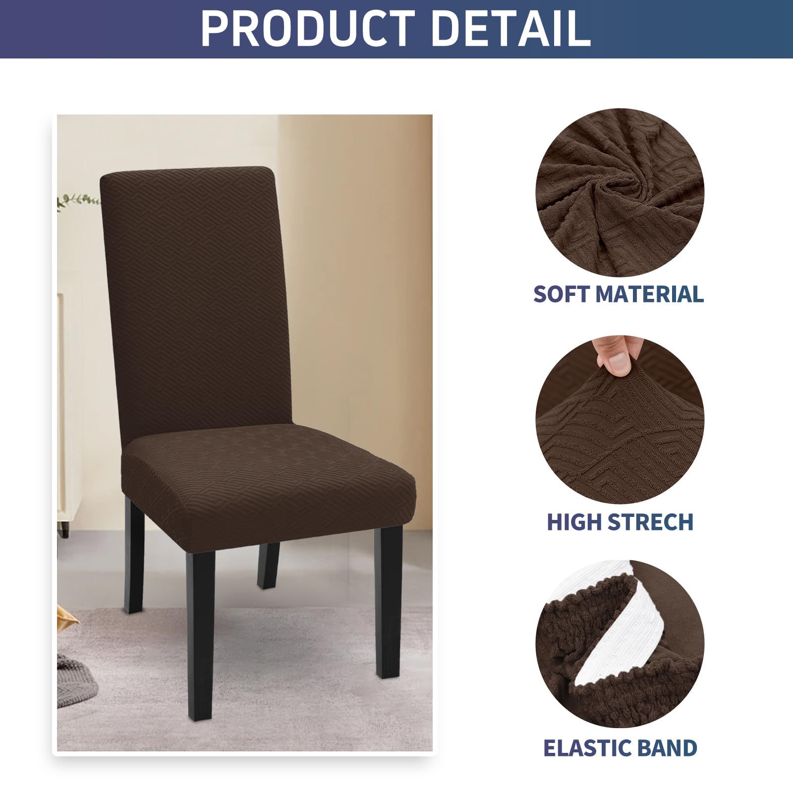 Coprisedie Elasticizzati 4 Pezzi - Protezione Anti Graffio E Macchie Per Divano - Foto 8