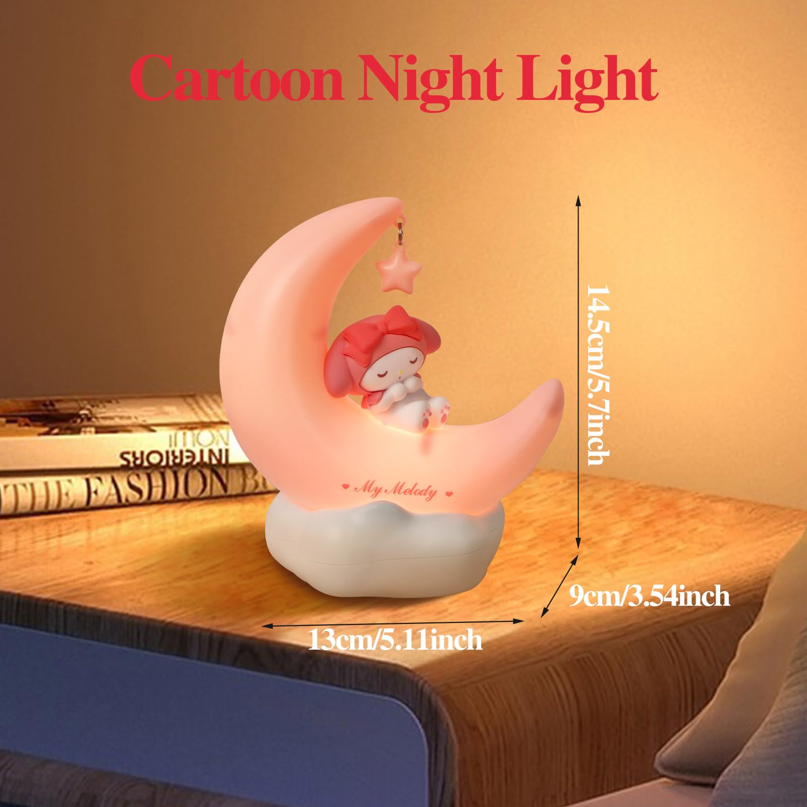 MINISO My Melody Lamp, Pink Sanrio Night Light for Kids, My Melody