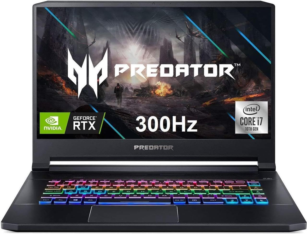 acer Predator Triton 500 PT515 15.6" FHD IPS 300Hz Gaming Laptop, 10th Gen Intel 6-Core i7-10750H, 16GB RAM, 1TB PCIe SSD, NVIDIA GeForce RTX 2070 8GB, RGB Keyboard, Windows 10 Home + HDMI Cable