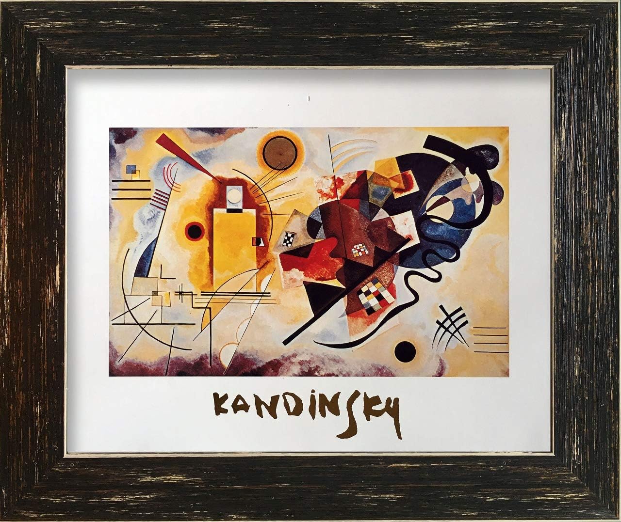 Bikousha ZFA-61768 Wassily Kandinsky Art Frame Modern Contemporary White 11.8 x 9.4 inches (300 x 240 mm)