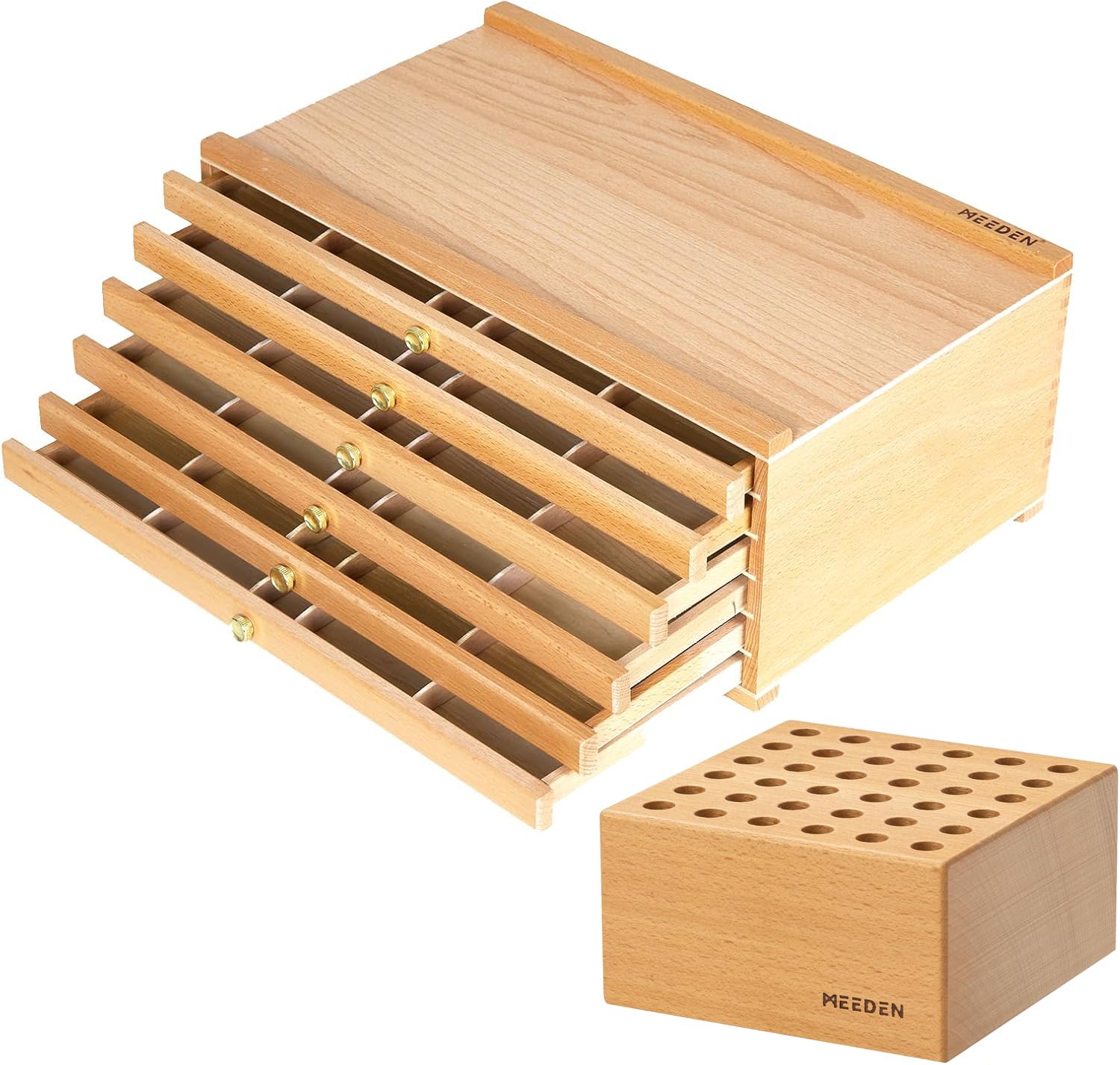 Amazon.com: MEEDEN 6-Drawer Pencil and Brush Holder: Beechwood 6