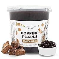 Vista 19 de Tea Zone Popping Pearls. Popping Boba, perlas negras con jugos saborizados, frasco de 7 Lb