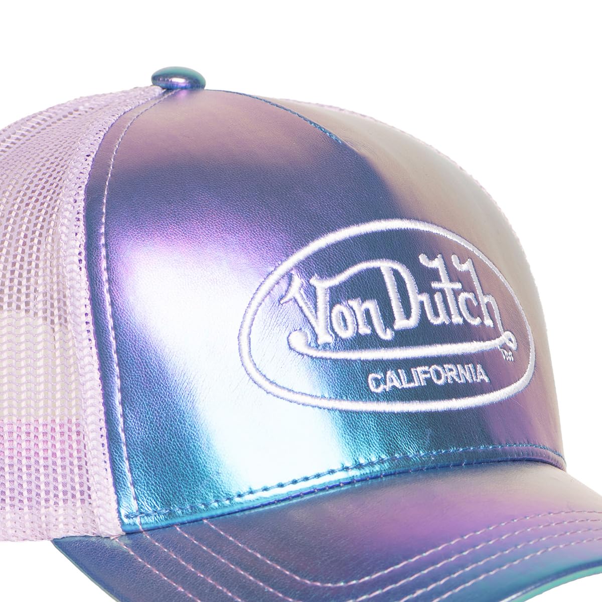 Von Dutch Casquette Homme & Femme, Trucker HOLOGRAPHIQUE, Violet Holo