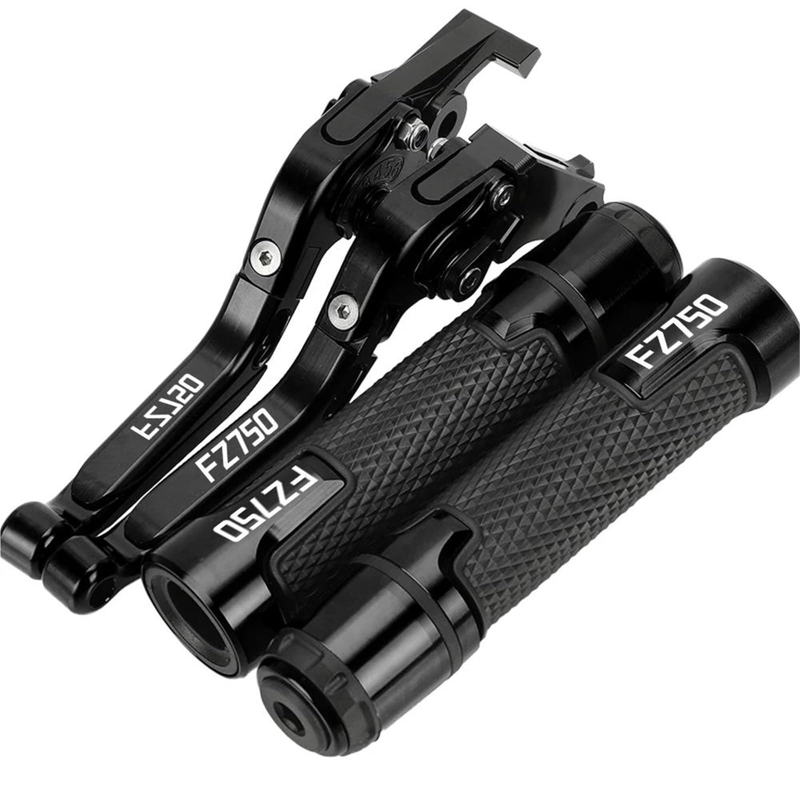 GQUIKGW Replace Brake Clutch Levers Motorcycle Parts Handles Adjustable Folding Extendable for Y-AMAHA FZ750 FZ 750 1985 1986 1987 1988(Black2)