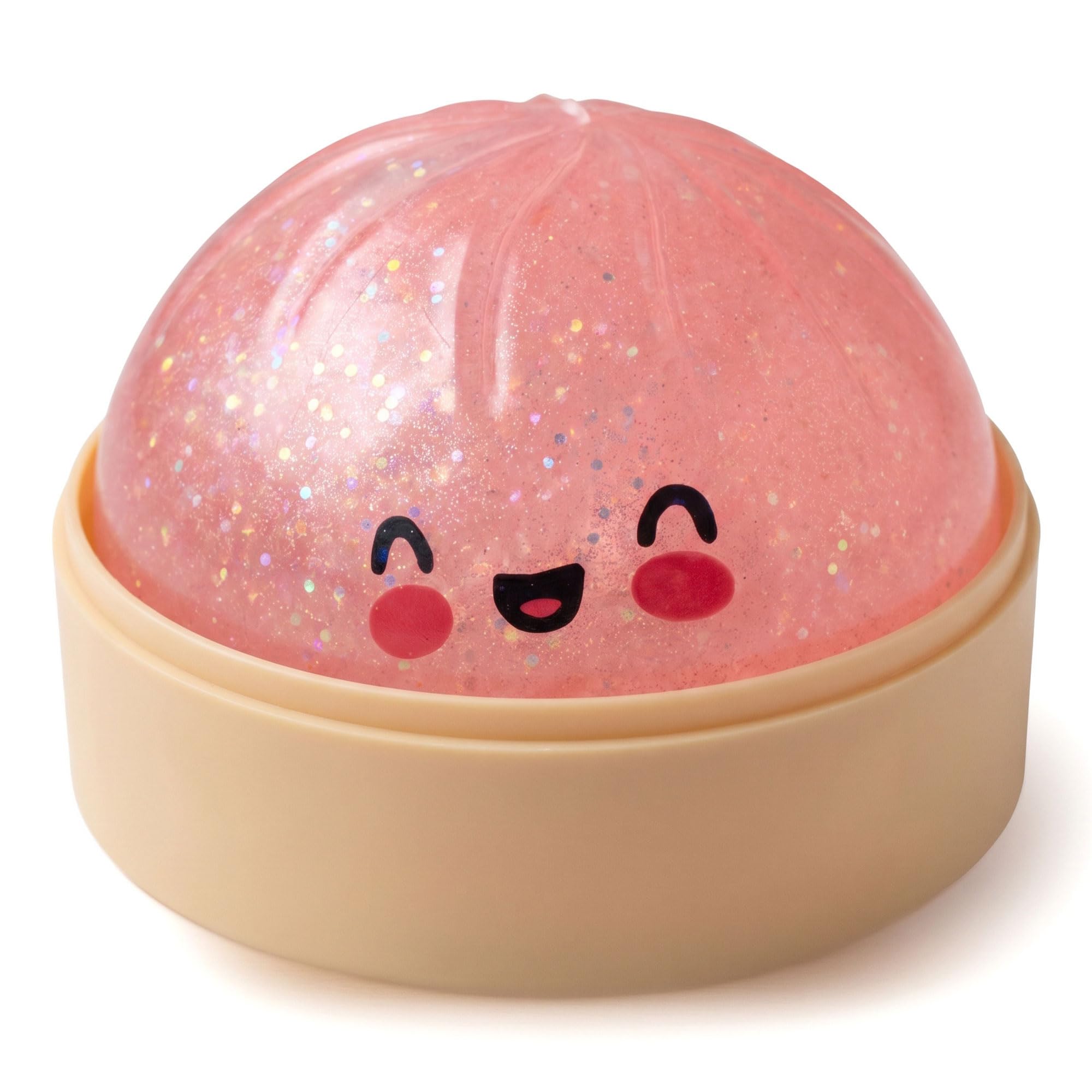 Glitter Dumpling Squishy, Squishy dumpling, Colorful Dumplings Stress Fidget, Soft Squeeze Decompression Dough, Sensory Stress Ball Squeeze Toys (Pink-3) â image 1