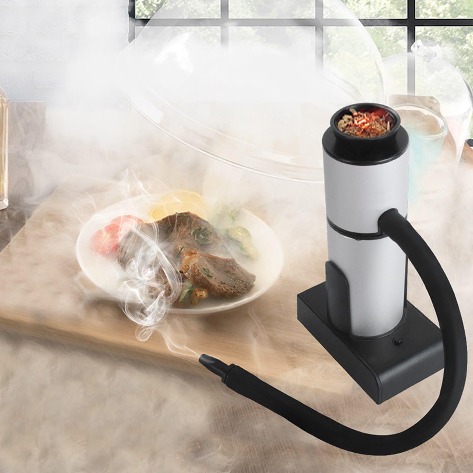 AMONIDA Infusore Portatile per Cocktail Affumicatore Portatile per Cibi e Bevande Affumicati a Freddo, Ideale per Uso Domestico e in