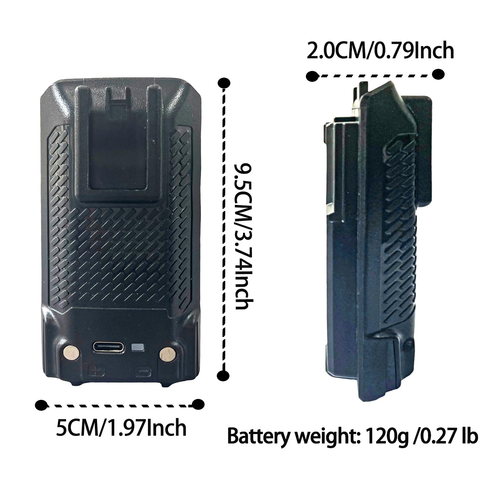 Batería De 2600mAh Para Radio UV-K5/K6 - Con USB-C, Mayor Autonomía Y Carga Rápida