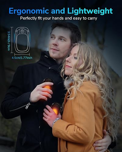 Miniatura 7 de MKG - Calentadores de manos recargables, calentador de manos eléctrico de larga duración, reutilizable, de larga duración, con 3 niveles de calor