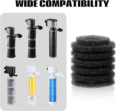 SainSmart Aquarium Filter Sponge, Filter Accessories for Fish Tank | 3 Pack Biochemical Cotton Replacement Sponge