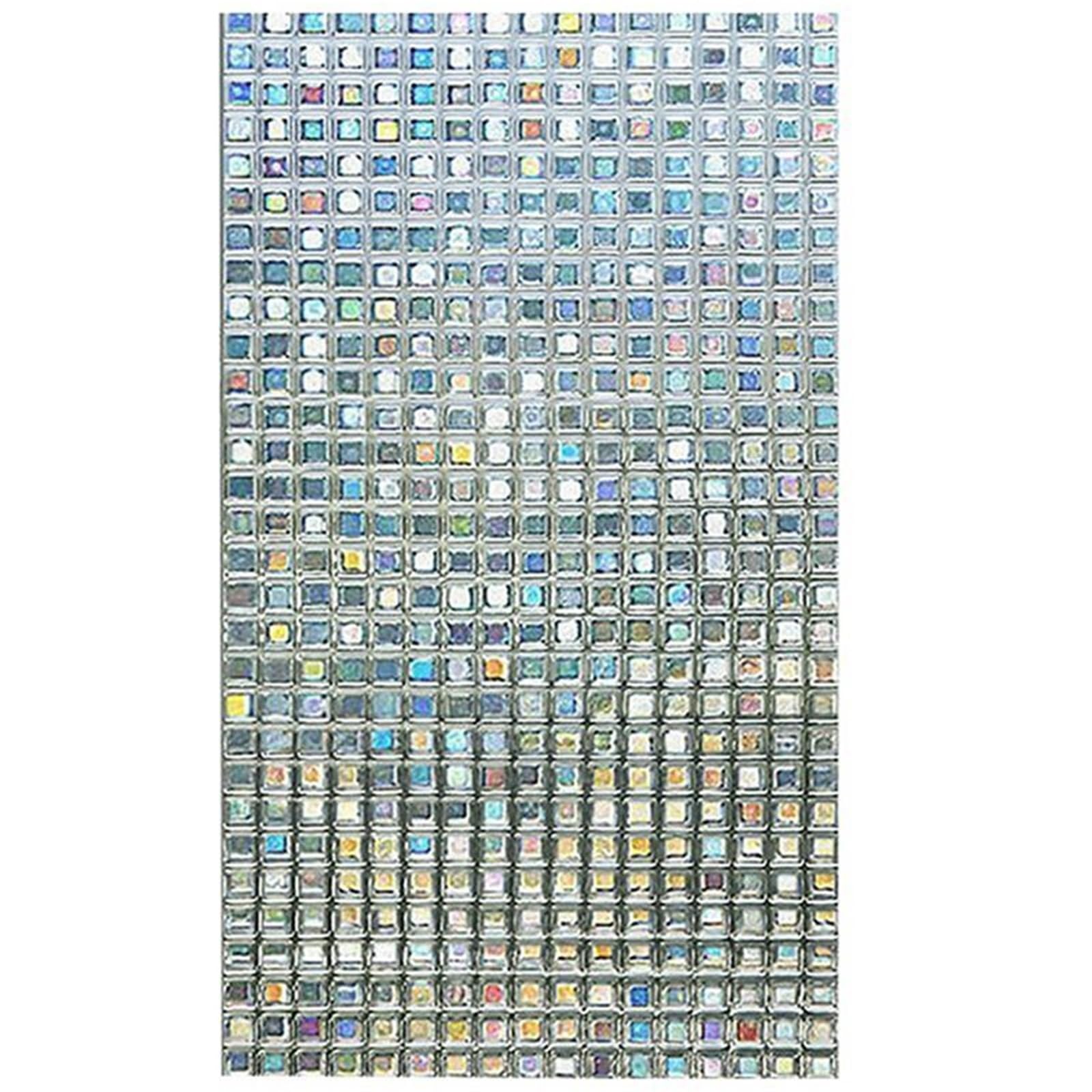 Rainbow Decorative Window Film Tinted Static Self Adhesive Cling Glass Stickers 3D Mosaic Privacy Foil for Glass Windows