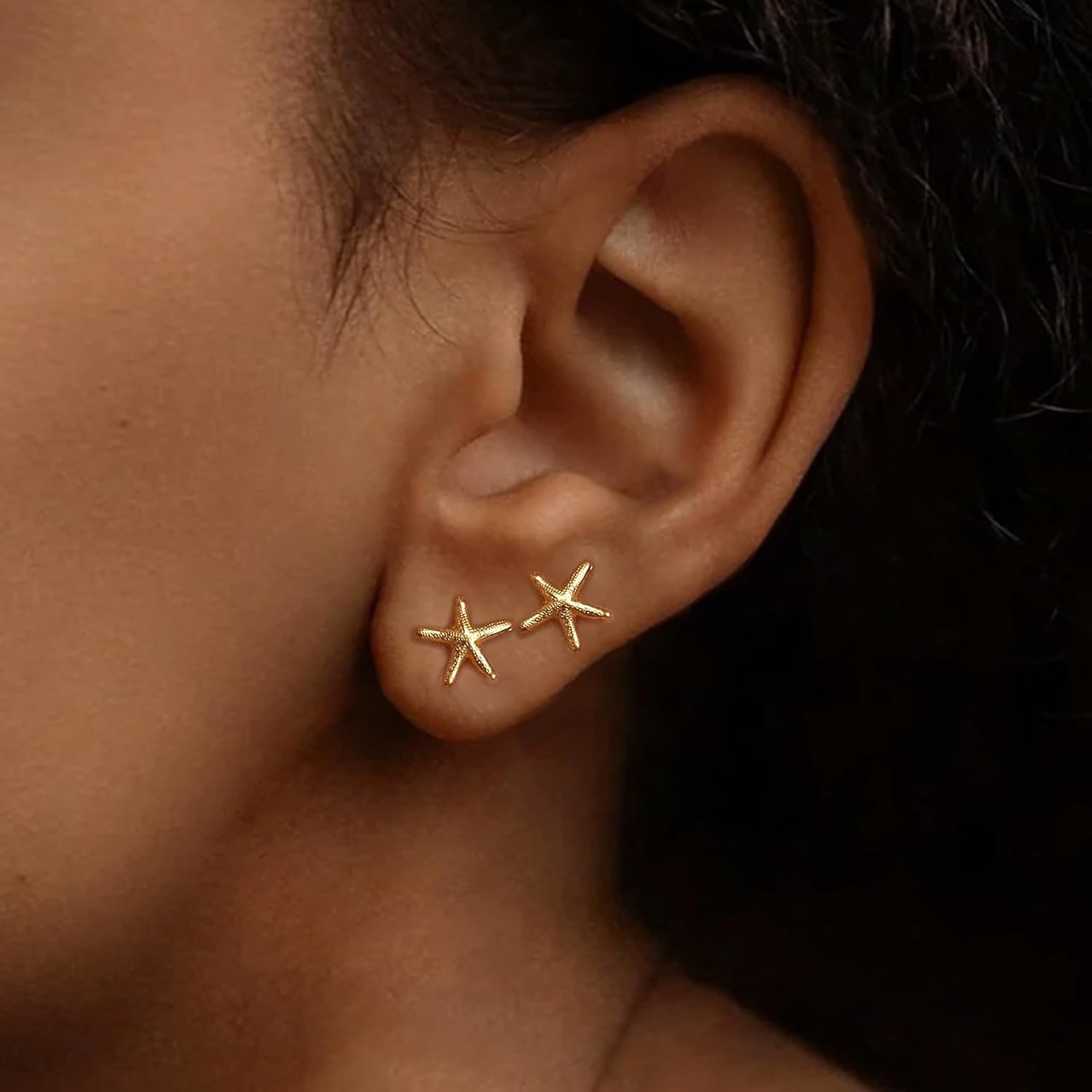 Beach Earrings for Women Pearl Dangle Drop Earrings Gold Tone Ocean Inspired Chain Hoop, Beach Outfits Women Womens Summer Outfits Resort Fashion Accessories, Gift for Her Birthday Party - Image 2